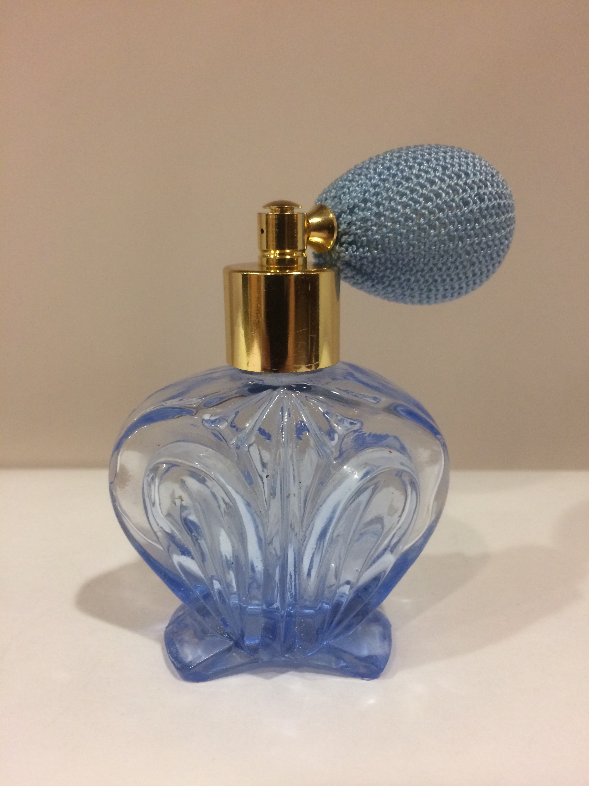 I W Rice and & Company Blue Perfume Bottle